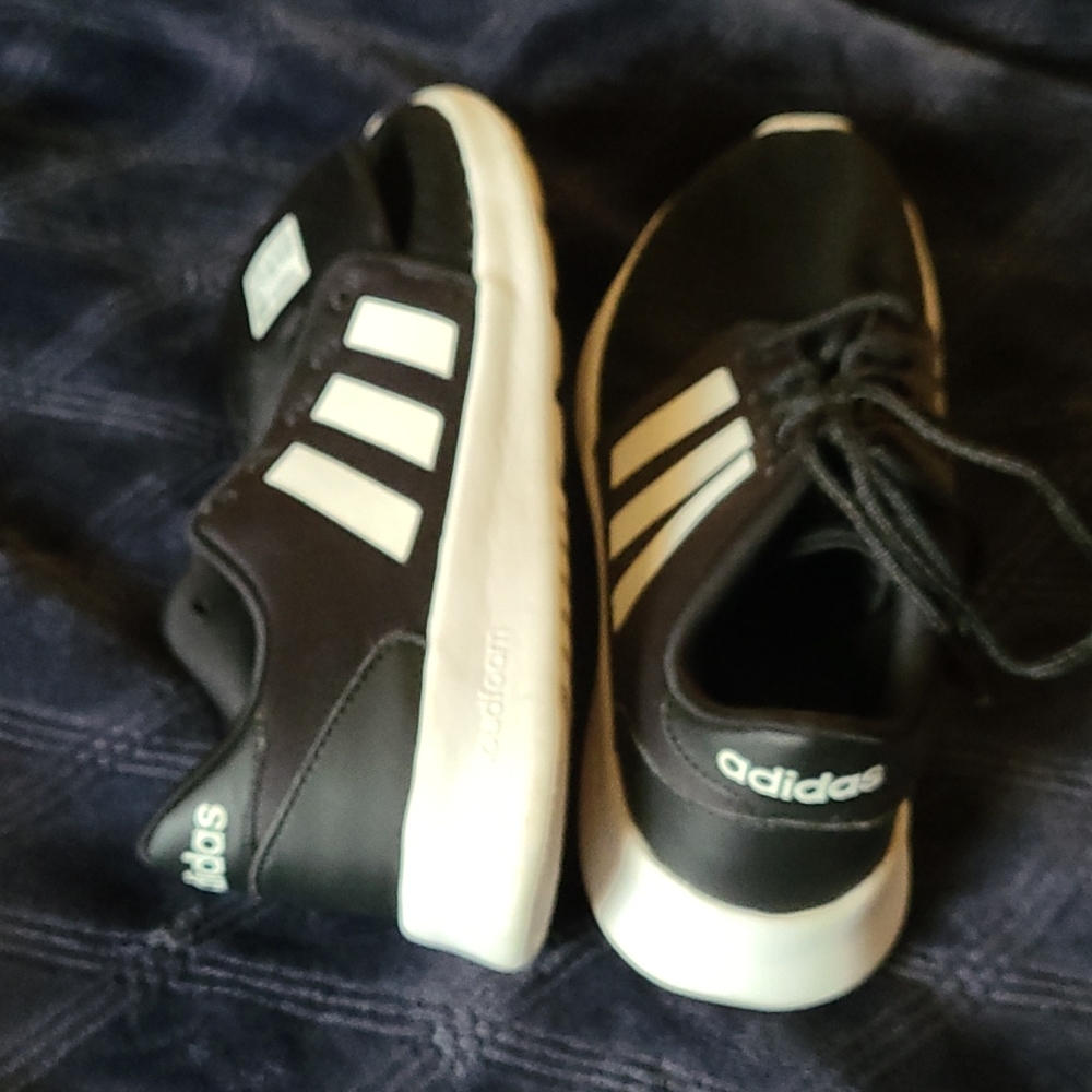 Adidas tennis shoes, black, women's size 6.5